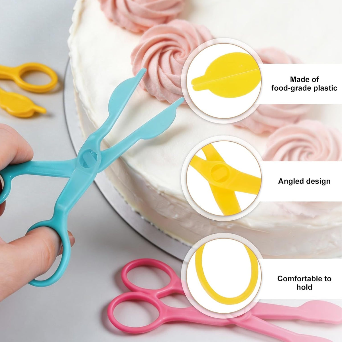 uxcell 3Pcs Flower Lifter Cake Decorating 5.1x2.2" Fondant Tool Purple