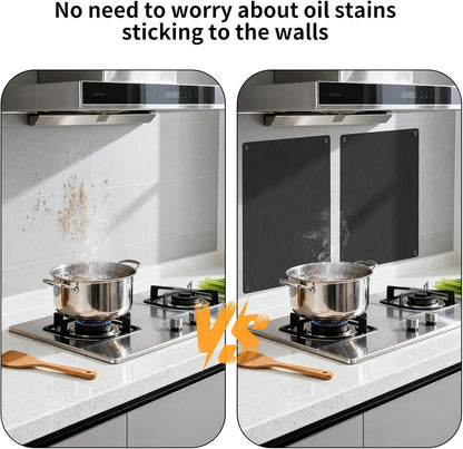 Stainless Steel Stove Backsplash, Kitchen Splatter Shield Silver 12"x16"