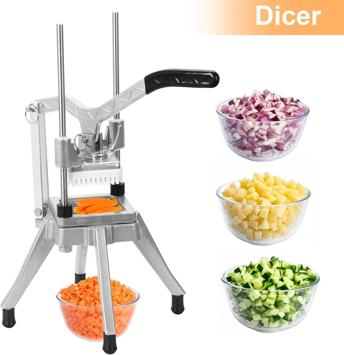 Commercial Tomato Slicer & Vegetable Chopper 1/4inch Food Slicer