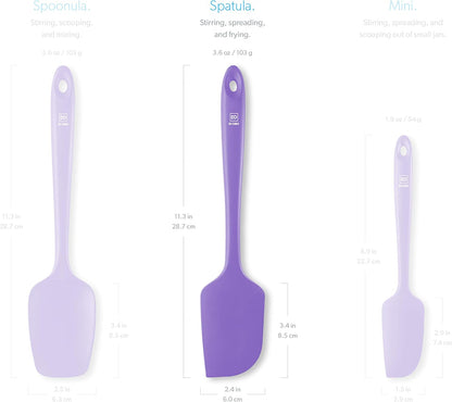 DI ORO Large Silicone Spatula - 600F Heat Resistant, Black