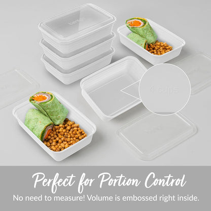 Bentgo Prep - 20-Piece 1-Compartment Reusable Meal Prep Containers with Lids, PFAS & BPA Free Materials, Durable, Microwave, Freezer, & Dishwasher Safe To Go Food Storage (Gold)