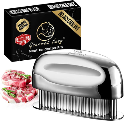 Gourmet Easy Meat Tenderizer Tool with 60 Sharp Blades & Non-slip Handle