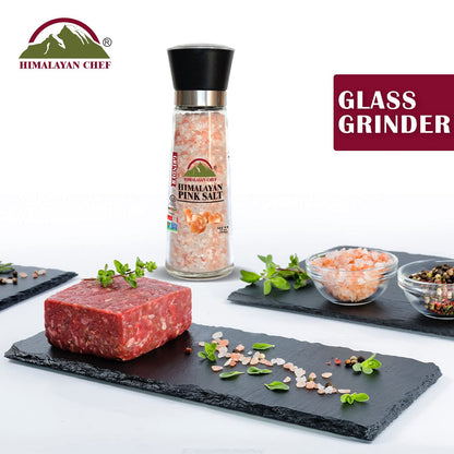 Himalayan Chef Salt Grinder, Refillable-13 Ounce