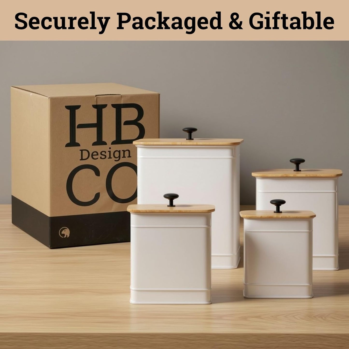 Kitchen Canisters for Countertop Set of 4 with Customizable Chalkboard Labels & Marker Pen - Big Iron Kitchen Canisters with Airtight Lids - Sage Green Canister Set - Flour and Sugar Containers