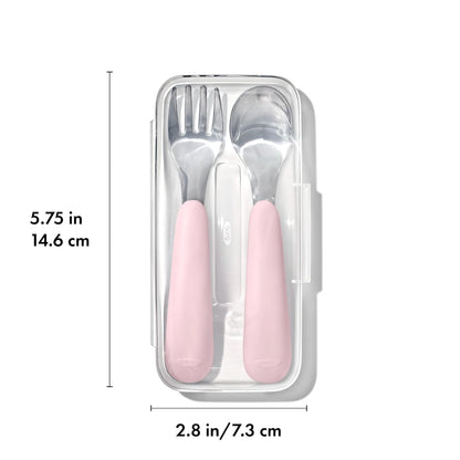 OXO Tot On-The-Go Fork and Spoon Set - Dusk