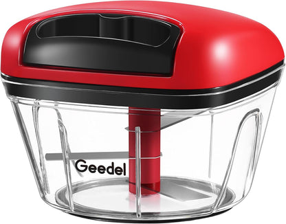 Geedel Vegetable Chopper, Manual Food Chopper with Hand Pull String, 500ml