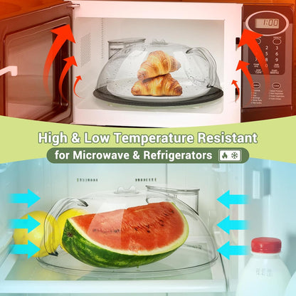 Microwave Splatter Cover, Clear, 10" Plate & 12" Mat