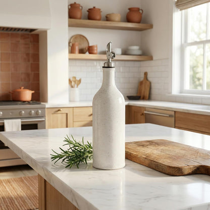Olive Oil Dispenser Bottle for Kitchen, 23 Oz Large Ceramic Oil Dispenser