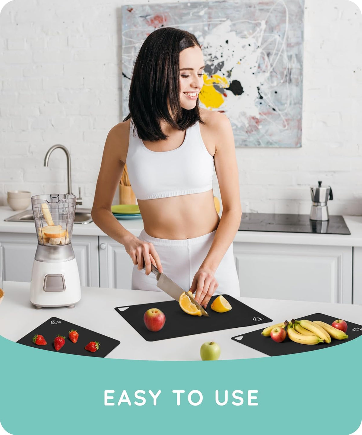 Cutting Boards for Kitchen, Plastic Cutting Board, Dishwasher Safe Cutting Boards with Juice Grooves for Meat, Veggies, Fruits, Easy Grip Handle, Serveware Accessories (Gray)