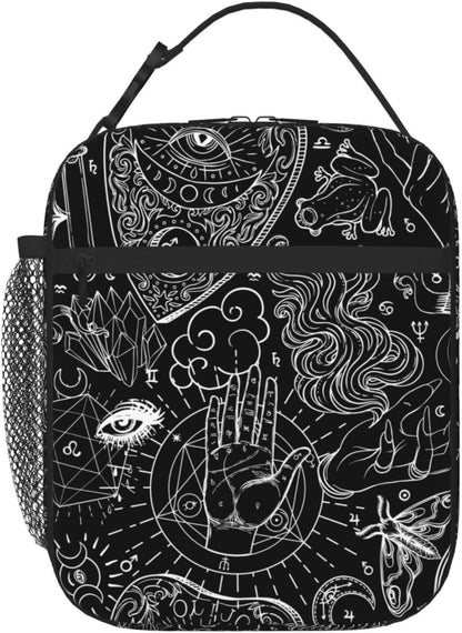 Dinosaur Volcano Insulated Lunch Bag for Women & Men, Reusable Leak-Proof Lunch Box with Cooler Compartment, Lunch Tote for Adults Work Travel Picnic Durable & Washable