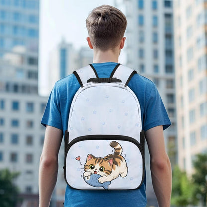 Highland Cow Backpack with Lunch Box Set for Kids Sunflower School Backpack for Girls Boys Back to School Bag Student Travel Backpacks Reusable Utensils Pen Case Water Bottle Bag 5PCS