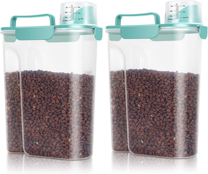 TBMax 10 Lbs Cat Dog Food Storage Container, 2026 Upgraded Large Pouring Container for Pet Food Storage, Bird Seed Dispenser, Portable Travel Kibble Holder -Dark Green