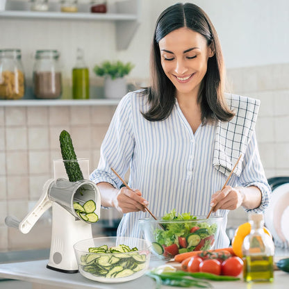 X Home Rotary Cheese Grater, Blue, for Kitchen