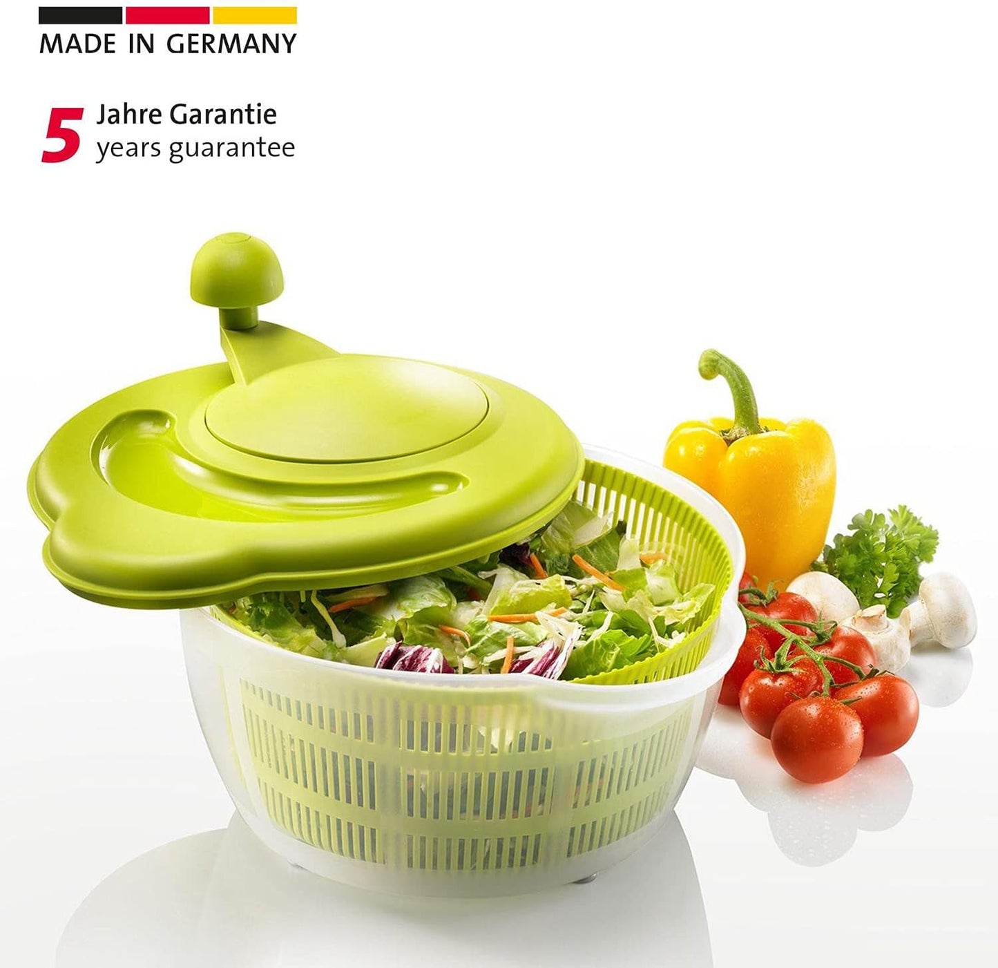 Westmark Germany Vegetable and Salad Spinner with Pouring Spout (Red/Clear)