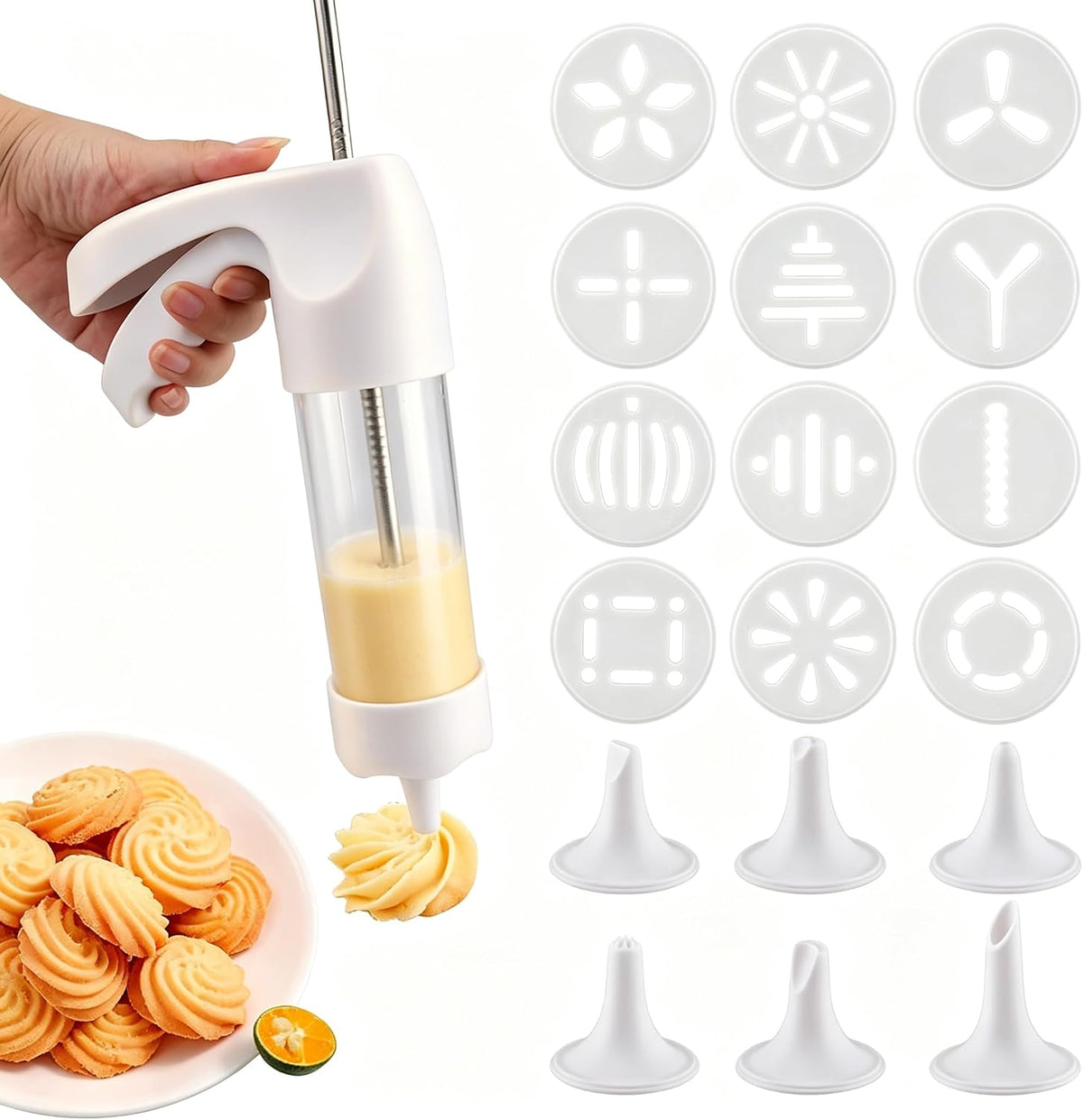 Cookie Press Gun Kit, Spritz Cookie Press Gun Set
