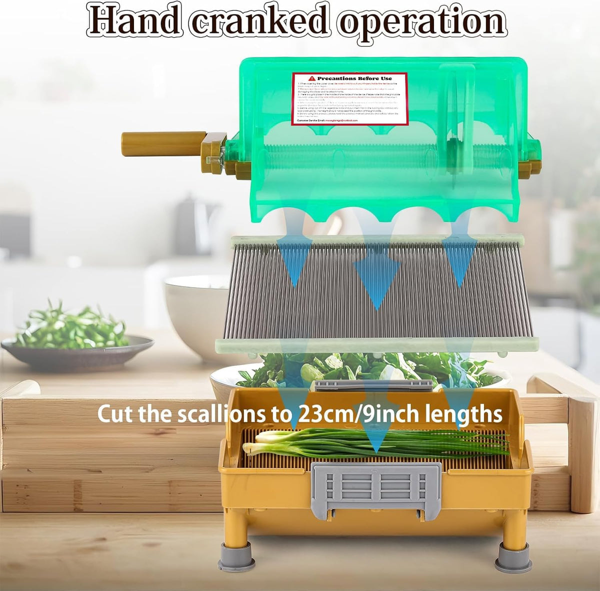 Moongiantgo Commercial Hand Scallion Cutter Green Onion Cutter Slicer