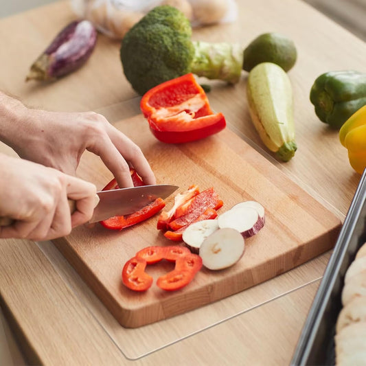 Non-Slip Cutting Board Mat, 2 Pack 10" x 15" Clear Anti-Slip Cutting Board Mat for Home Cooks and Chefs, Safety Grip Mat Under Kitchen Cutting Boards, Dishwasher Safe Great as Drawer Liners