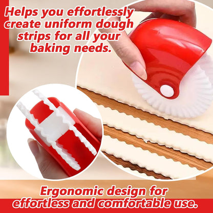 2-Pack Pastry Wheel Cutter Set, Pie Crust Crimper for Dough Cutting