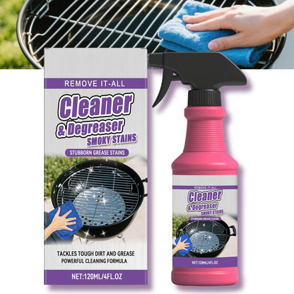 Fast Acting Heavy Duty Grill Degreaser Spray, 2026 New Grill Cleaning Spray for Kitchen, Multi Functional Grease Remover BBQ Easy Off Oven Cleaner for Outdoor Grill (1 PCS)