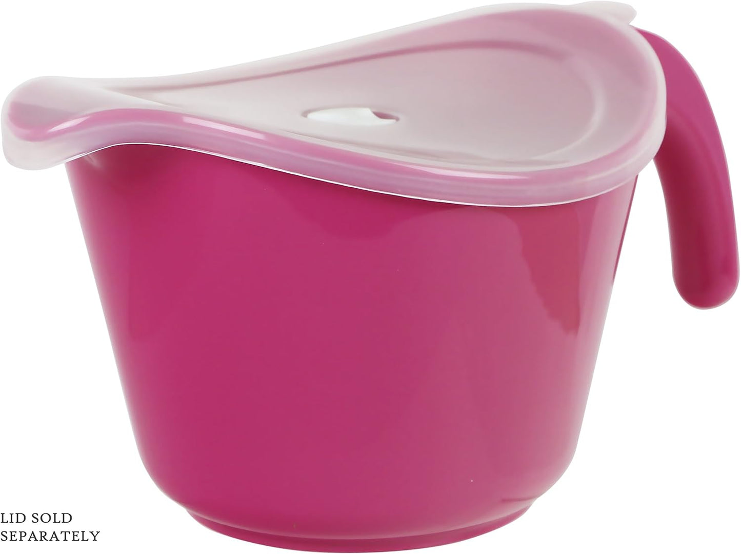 Reston Lloyd, Batter Bowl With Pour Spout, Non-Slip Base, Erogonomic Space Saving Detachable Handle, 2 QT Heavy Duty BPA-Free Microwave & Dishwasher Safe, Plum
