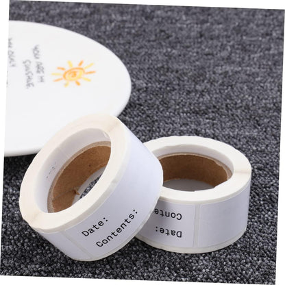 ARTIBETTER 2 Rolls Food Date Labels Adhesive Record Date Stickers for Kitchen DIY Classified Index Paste Waterproof and Sturdy Suitable for Food Storage and Organization
