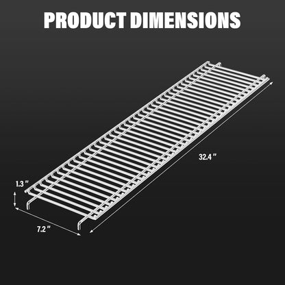 Utheer 2-Pack Griddle Warming Rack for Blackstone 28" Griddles, Stainless Steel Flat Top Grill Accessories | Reversible Rack Adds Prep Space, Foldable Clip-On Design Expands Cooking & Holding Area
