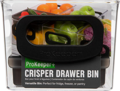 Progressive ProKeeper+ Pantry & Refrigerator Storage Containers – Modular Bins and Organizers (Narrow Stackable Bin, 16.1"L x 4.0"W x 3.6"H)