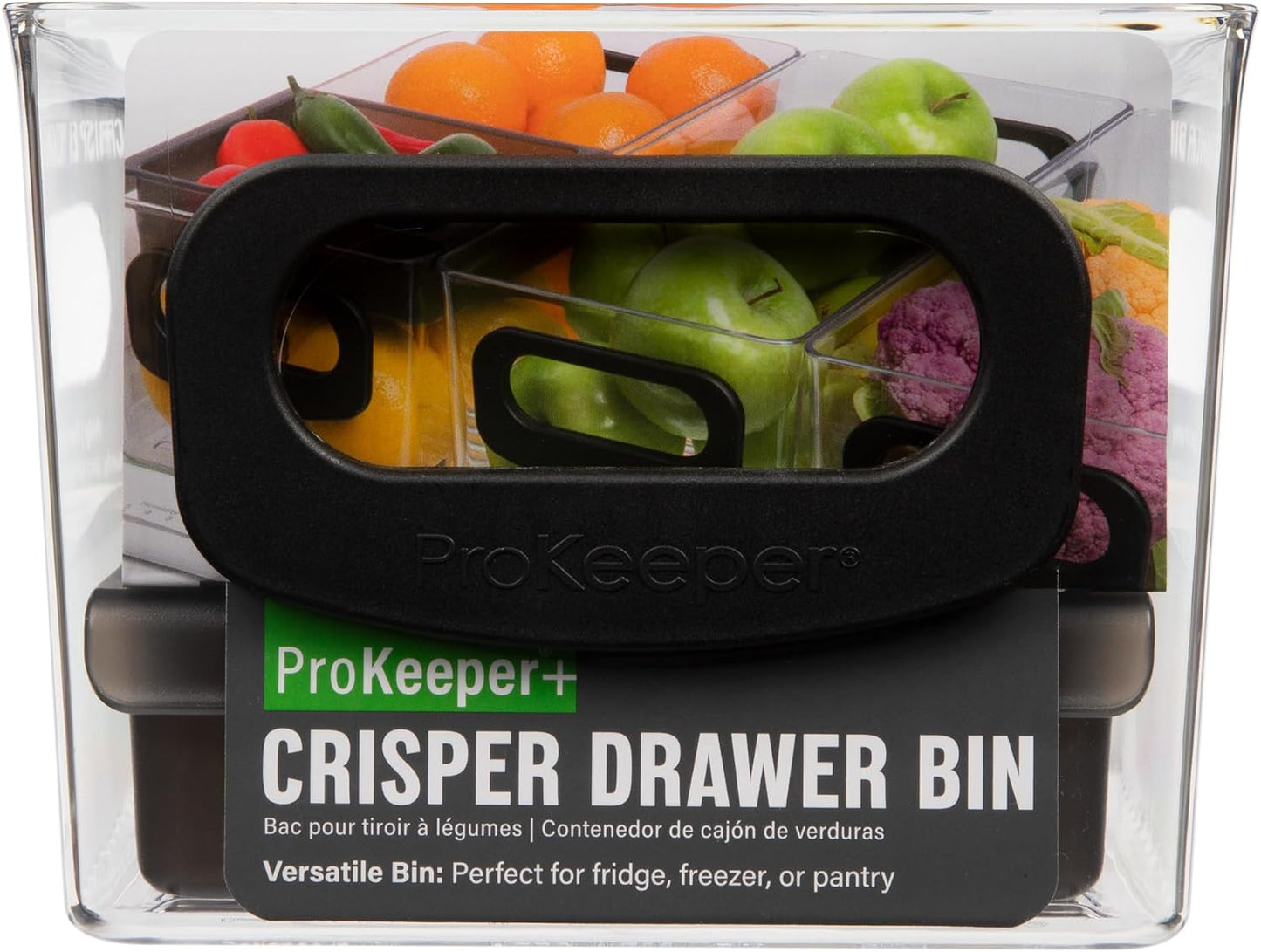 Progressive ProKeeper+ Pantry & Refrigerator Storage Containers – Modular Bins and Organizers (Narrow Stackable Bin, 16.1"L x 4.0"W x 3.6"H)