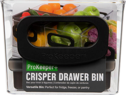 Progressive ProKeeper+ Pantry & Refrigerator Storage Containers – Modular Bins and Organizers (Narrow Stackable Bin, 16.1"L x 4.0"W x 3.6"H)
