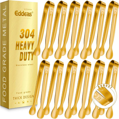 Eddeas Kitchen Tweezers Tongs, Cooking Tweezers Stainless Steel - 3 Size 12'' 10'' & 8 inch Ideal for Meat, pasta, plating and pinching delicate small pieces of food, Set of 3