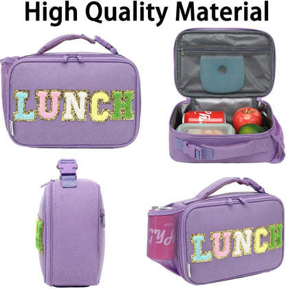 GYEUKHAM Insulated Lunch Box for School, Thermal Reusable Durable Freezable Lunch Bags for Kids Boys Girls Men Women - Small Soft Cooler Portable Lunch Tote Kit for Work Picnic Travel,Black