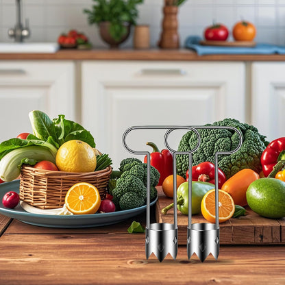 OFY ONLY FOR YOU Red Bell Pepper Seed Corer, Stainless Steel Fruit & Vegetable Corer Tool