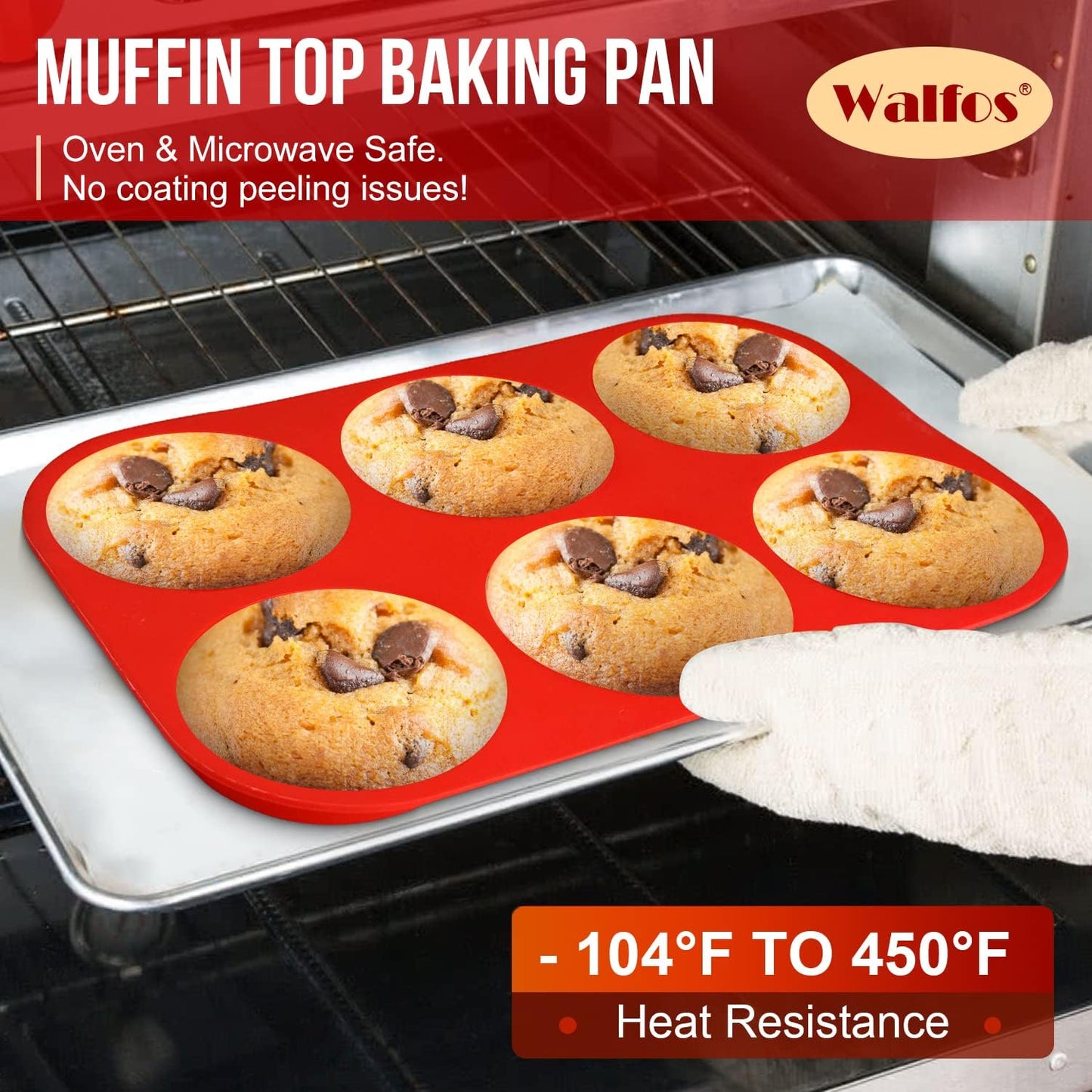 Walfos Silicone Cupcake Pan Set, 2-Piece Mini 24 Cups Muffin Baking Pan, BPA Free and Dishwasher Safe, Non-stick , Great for Making Muffin Cakes, Fat Bombs