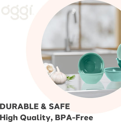 Oggi Set of 6 Colored Pinch Bowls - 4.5" / 11.4cm Diameter, Ideal Salt & Pepper, Dip, Condiments, Mini Bowls, Prep Bowls for Cooking, Mise en Place Bowls, Charcuterie