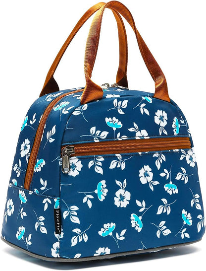 FlowFly Insulated Lunch Cooler Bag - Tote Bag Organizer for Women/Men, Black - Colors B