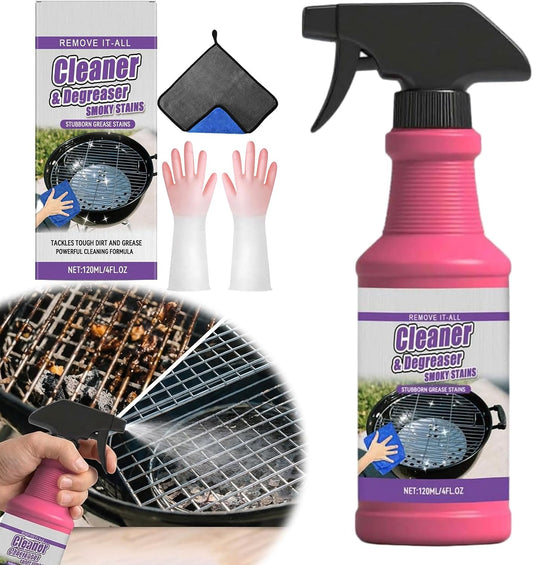 Fast-Acting Heavy-Duty Grill Degreaser Spray, Bbq Grill Cleaner,Grill Cleaner For Outdoor Grills, All Purpose Heavy Duty Cleaner for Burnt Food & Grease