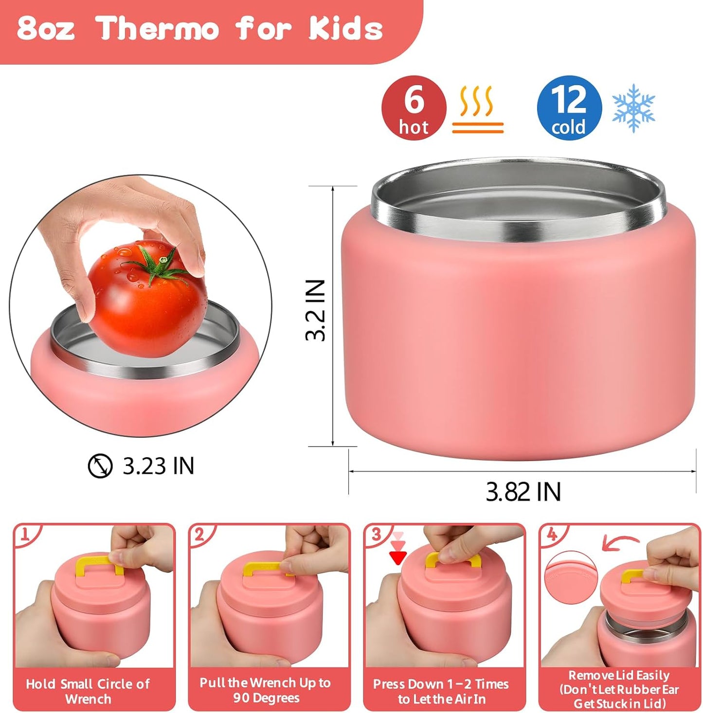 MAISON HUIS Bento Lunch Box with 8oz Soup Thermo and Insulated Lunch Bag, Kids Leakproof Lunch Food Containers with 5 Compartment, Boys Girls Thermo Hot Food Jar for Travel, School, BPA Free (Black)