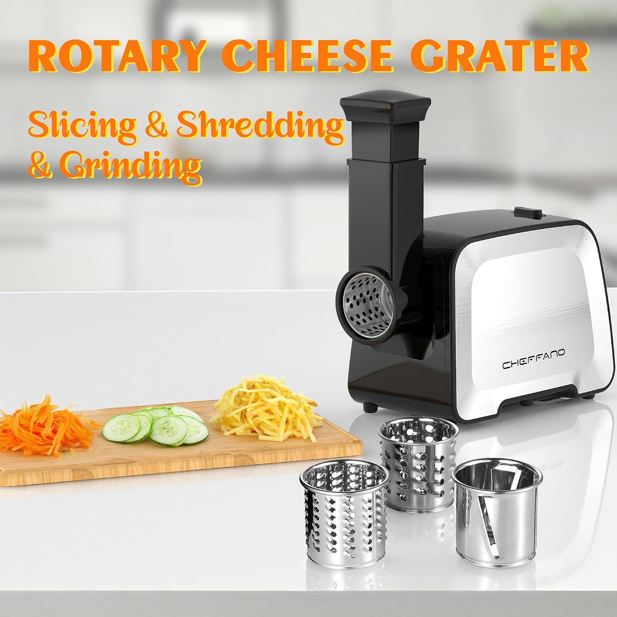 Electric Meat Grinder, 2000W Max Sausage Stuffer Maker, Vegetable Cheese Grater with 3 Shredder Slicer Blades, 2 Blades, 3 Plates, Sausage Tube, 2 Meat Claws, Burger Press & Kubbe Kit