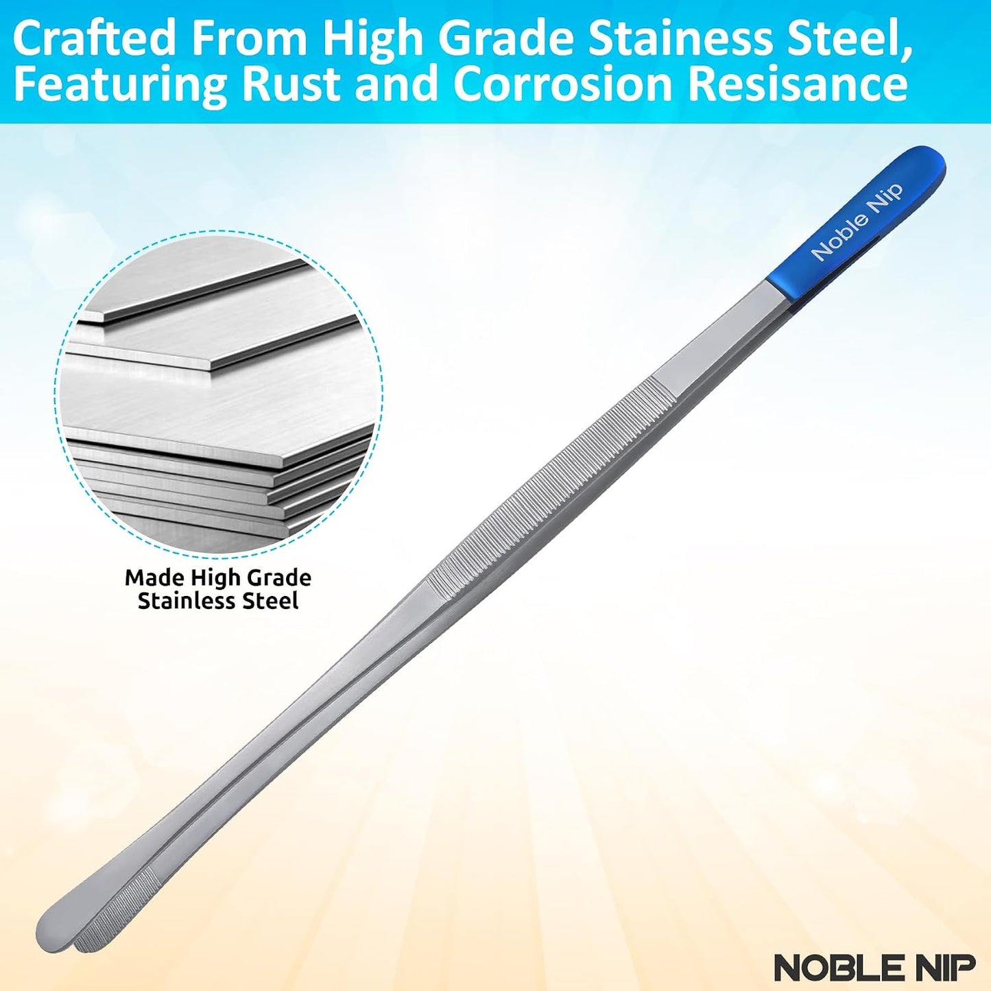 Kitchen Tweezers Stainless-Steel Cooking Tweezers Japanese Made Premium Serving Tongs with Precision Serrated Tips Food Grade Chef Tweezers for Grill Pasta & Salad Kitchen Cooking Tongs.
