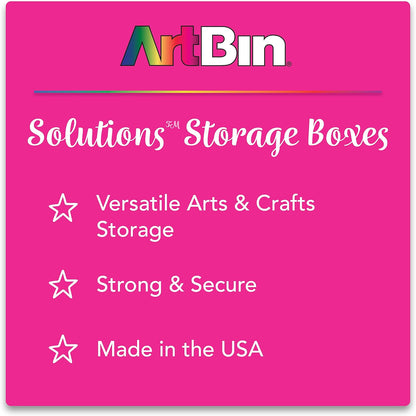 ArtBin Large Solutions Box Clear Art & Craft Organizer with Dividers - Plastic Storage Case for Convenient and Versatile Storage - Ideal for Various Craft Supplies