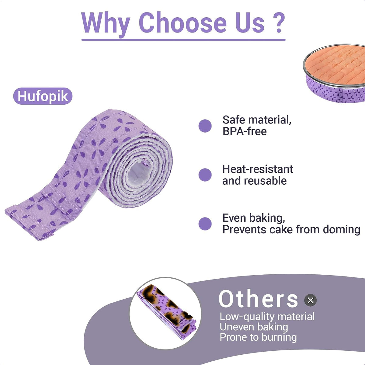 Cake strips for even baking, Baking strips for cake pans, Baking Supplies and Cake leveler