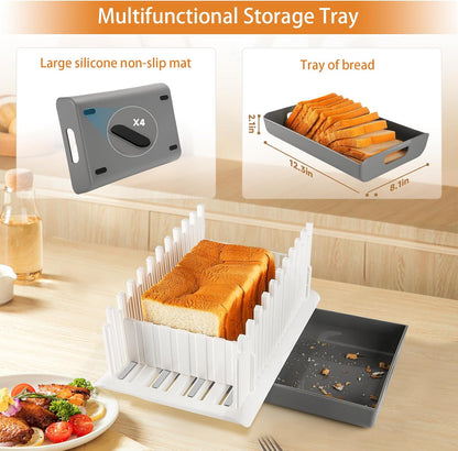 YONGAIJIA Bread Slicer Guide for Homemade Bread with Adjustable Thickness