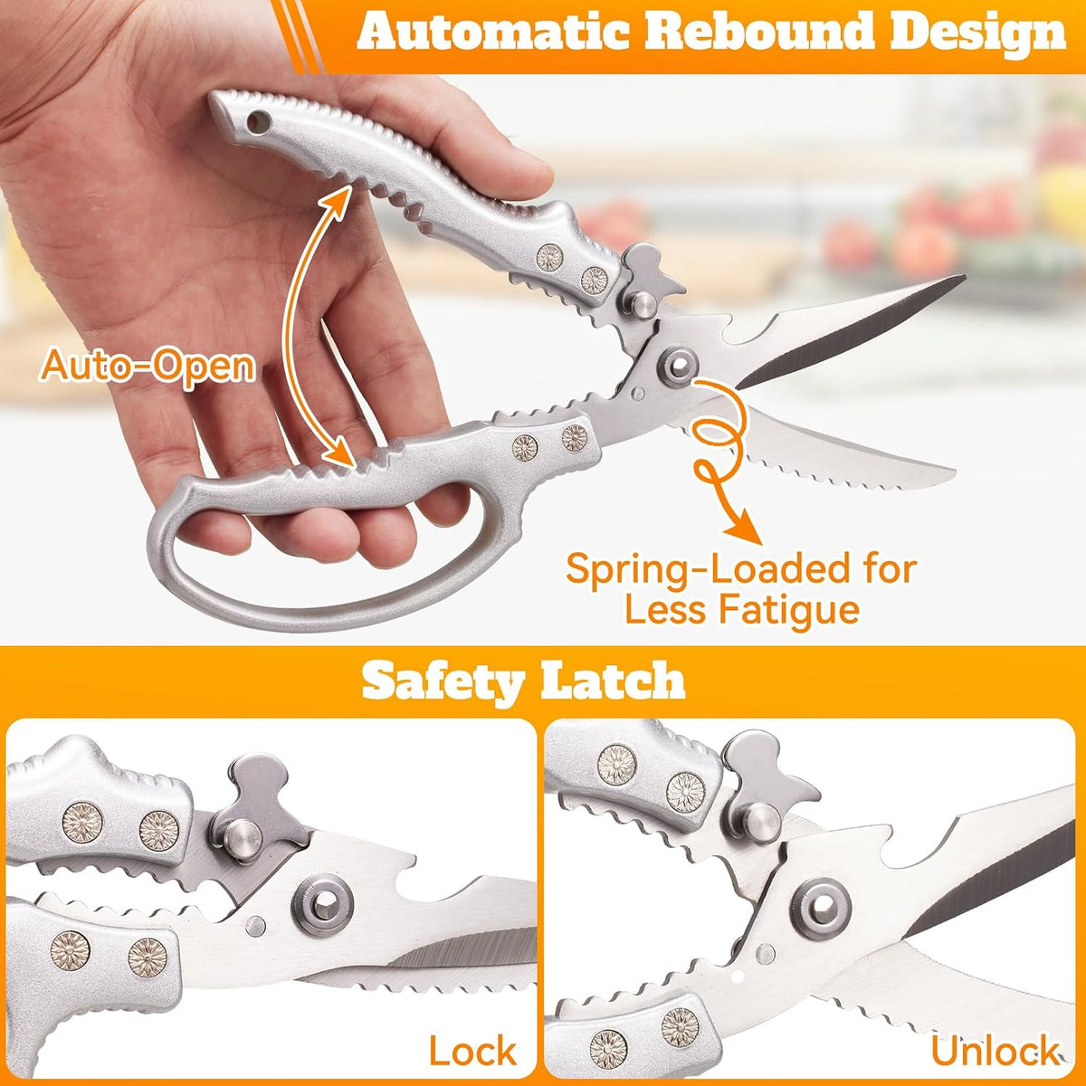 Poultry Shears, Kitchen Shears Heavy Duty for Chicken, Bones