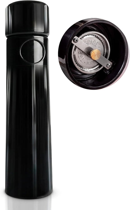 MAGNUM PEPPER GRINDER, Unicorn by TRE SPADE,Premium Manual Pepper Grinder with Steel Burrs, Adjustable Coarseness, High-Capacity Output, ABS Plastic, 6 Inch Small Size, Made in Italy
