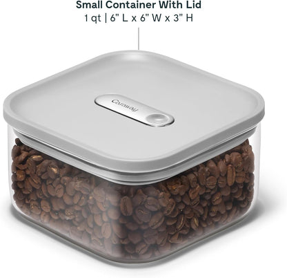 Caraway 4qt Glass Airtight Food Storage Container with Lid – Non-Toxic, BPA-Free Kitchen Storage Container – Stackable, Space-Saving Airtight Container for Dry Goods and More - Mist
