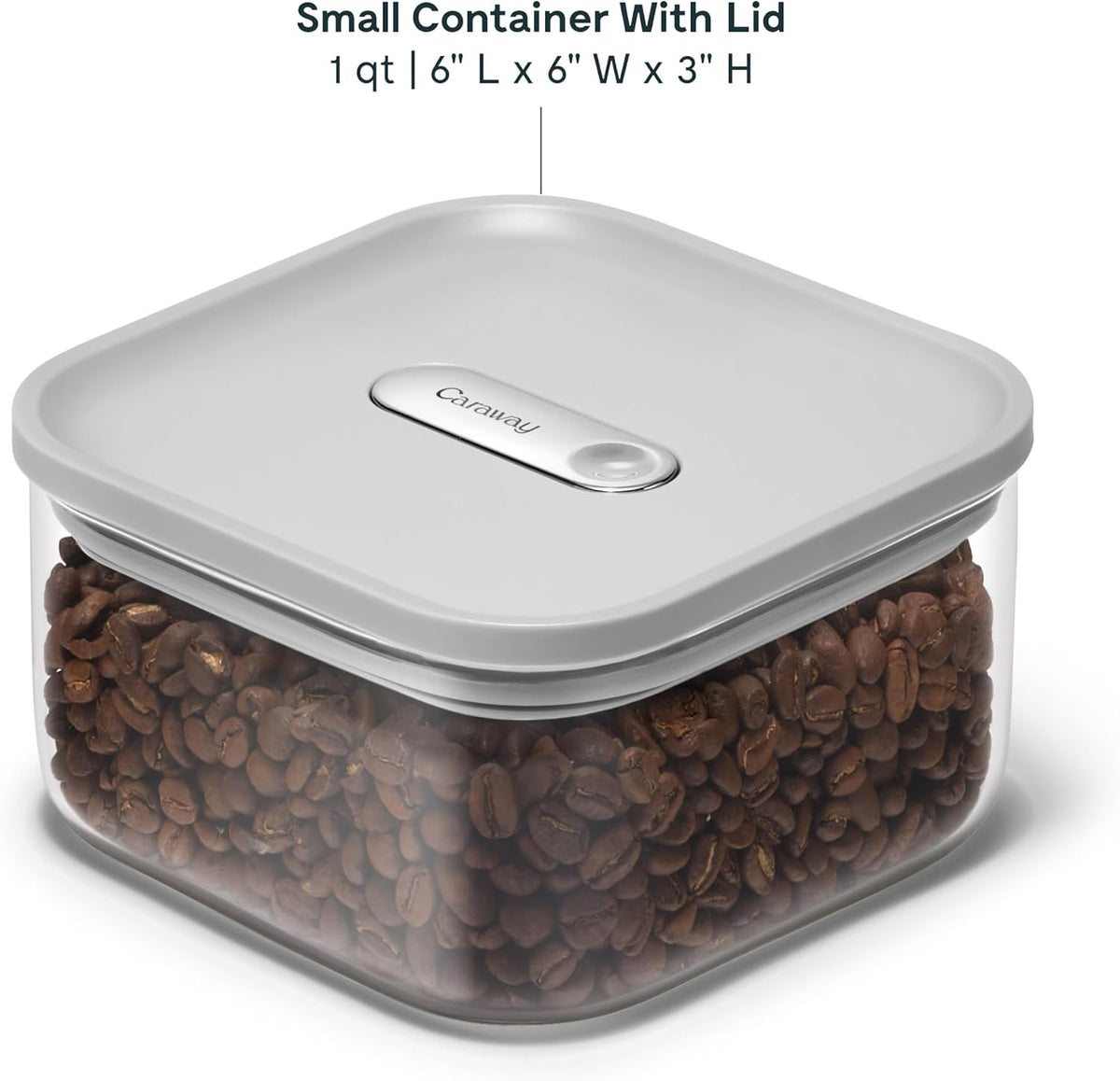 Caraway 4qt Glass Airtight Food Storage Container with Lid – Non-Toxic, BPA-Free Kitchen Storage Container – Stackable, Space-Saving Airtight Container for Dry Goods and More - Mist