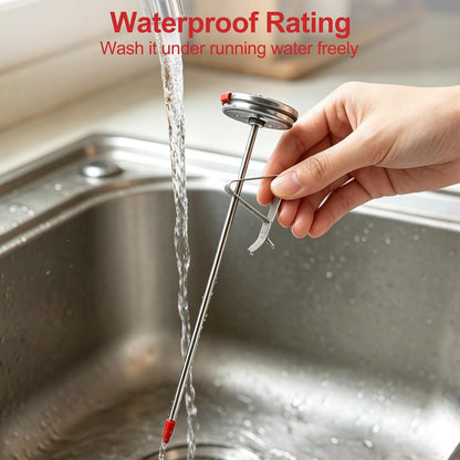 2-Pack 8" Candy Thermometer,2.5" Waterproof Dial Tip-Resistant Clip for