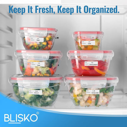 500 Pcs Freezer Labels, 1 x 3 Inch Refrigerator Food Label Stickers, No Residue, Easy Peel Off, Water & Oil Resistant, Labels for Food, Freezer Bags, Jars, and Containers