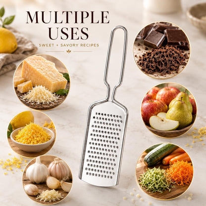 HIC Kitchen Nutmeg Grater, Stainless Steel, Grates Nutmeg, Cinnamon Sticks, Block Chocolate, Ginger, and Hard Cheeses
