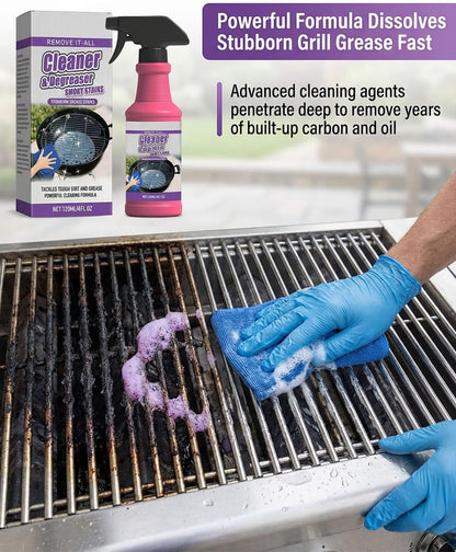 Fast-Acting Heavy Duty Grill Degreaser Spray, Bbq Grill Cleaner,Grill Cleaner For Outdoor Grills, All Purpose Heavy Duty Cleaner for Burnt Food & Grease